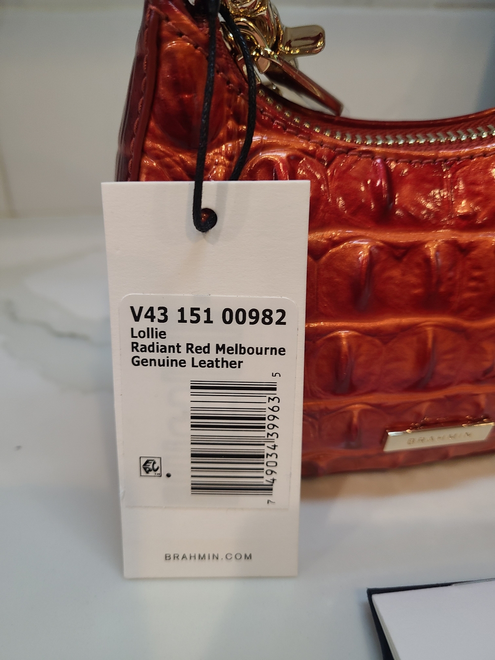 NWT Brahmin Radiant Red Melbourne Lollie Mini/Micro - Picture 5 of 15